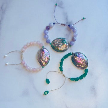 Abalone Emerald slide bracelet