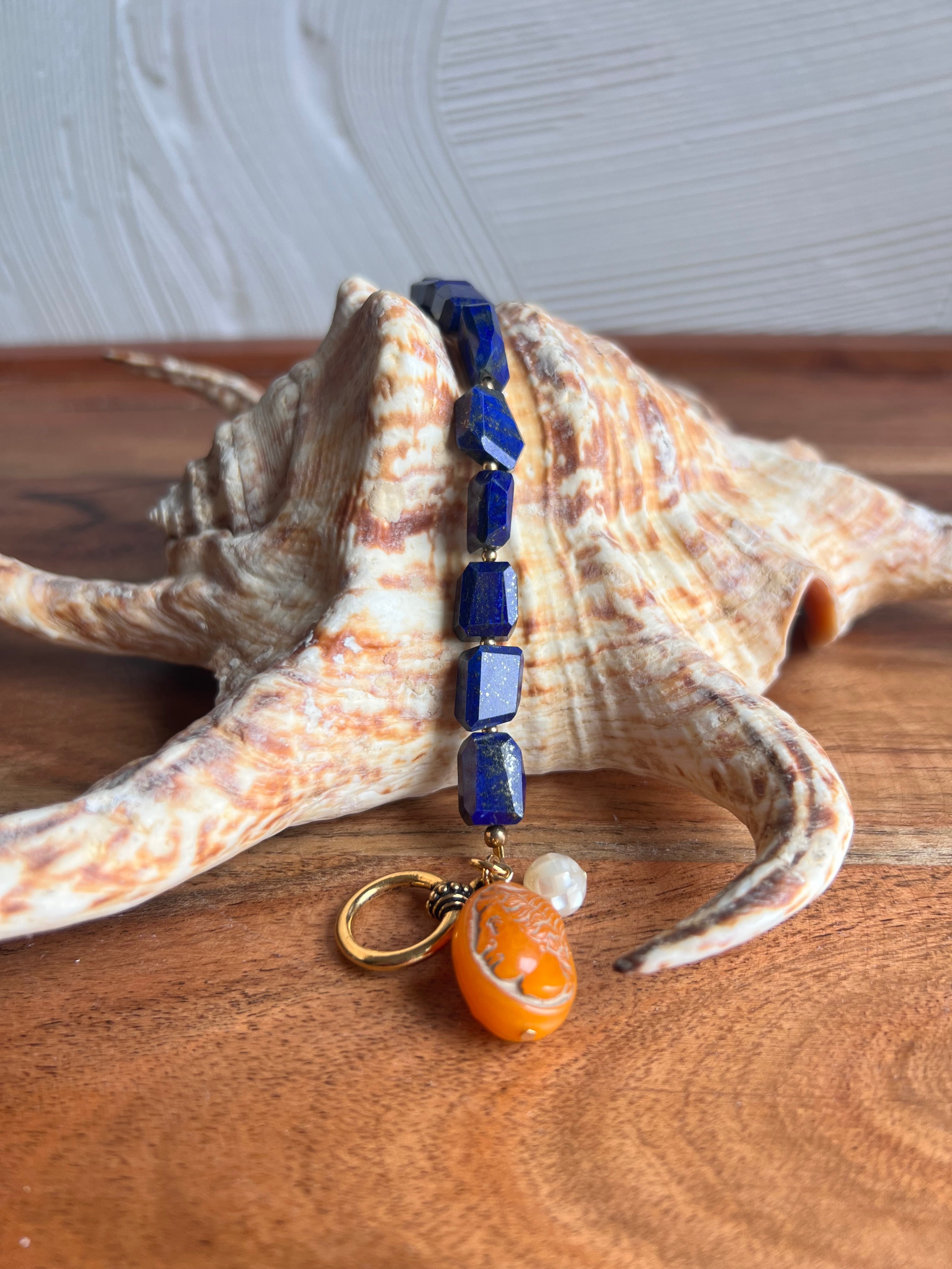 Lapis Lazuli Charm Bracelet