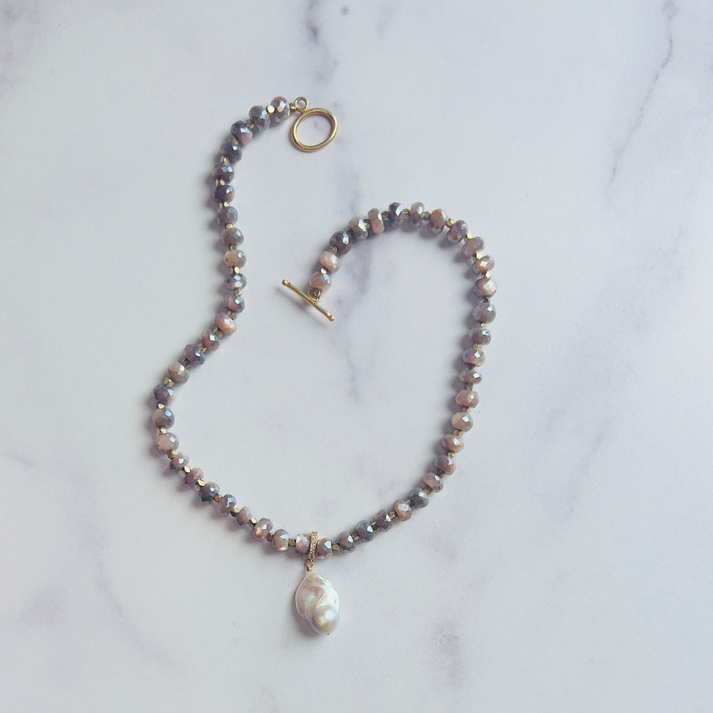 Choco-Moonstone Necklace