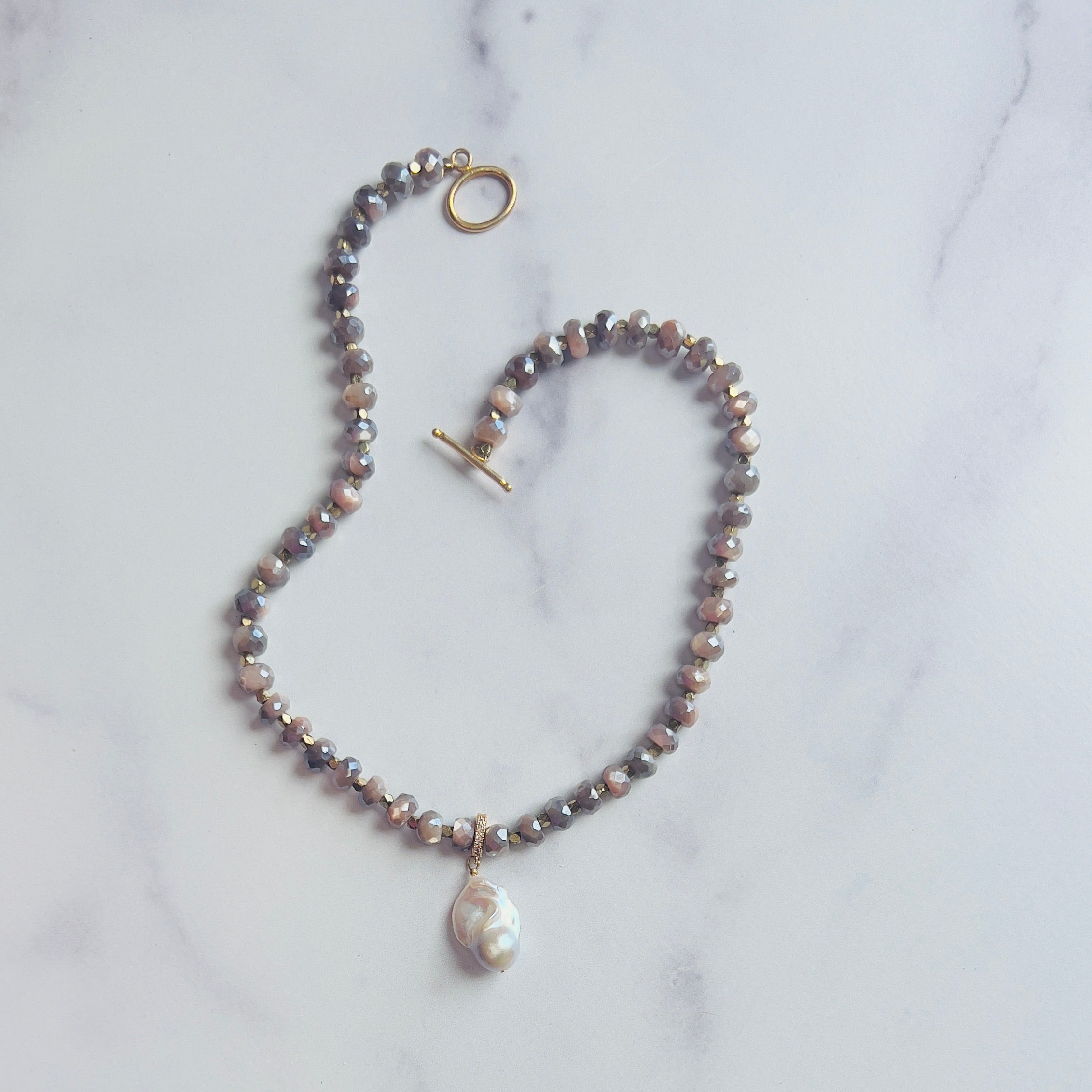 Choco-Moonstone Necklace