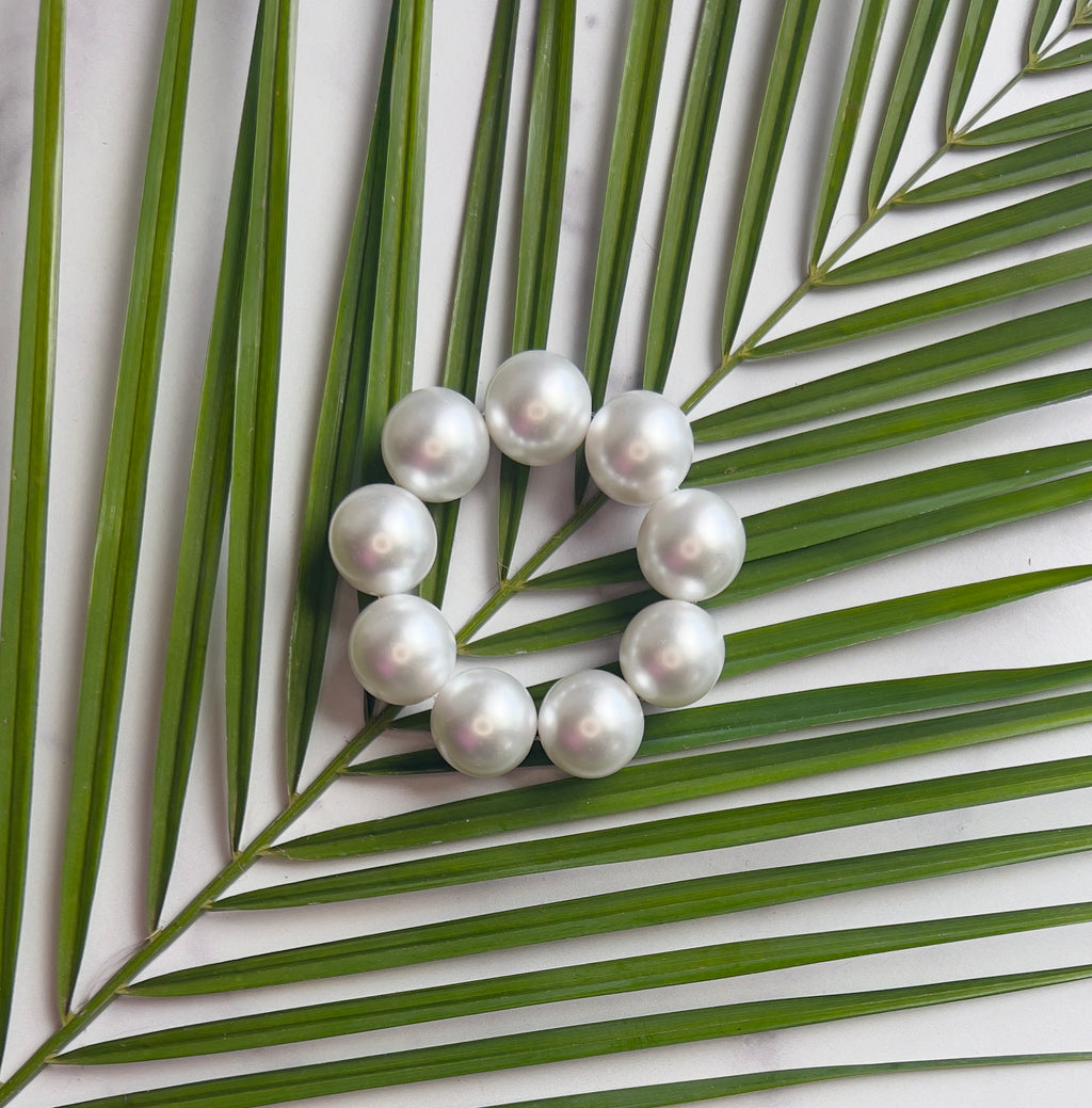 Bubble Stretch Bracelet White Pearl