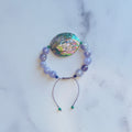 Abalone Lavender Onyx slide bracelet