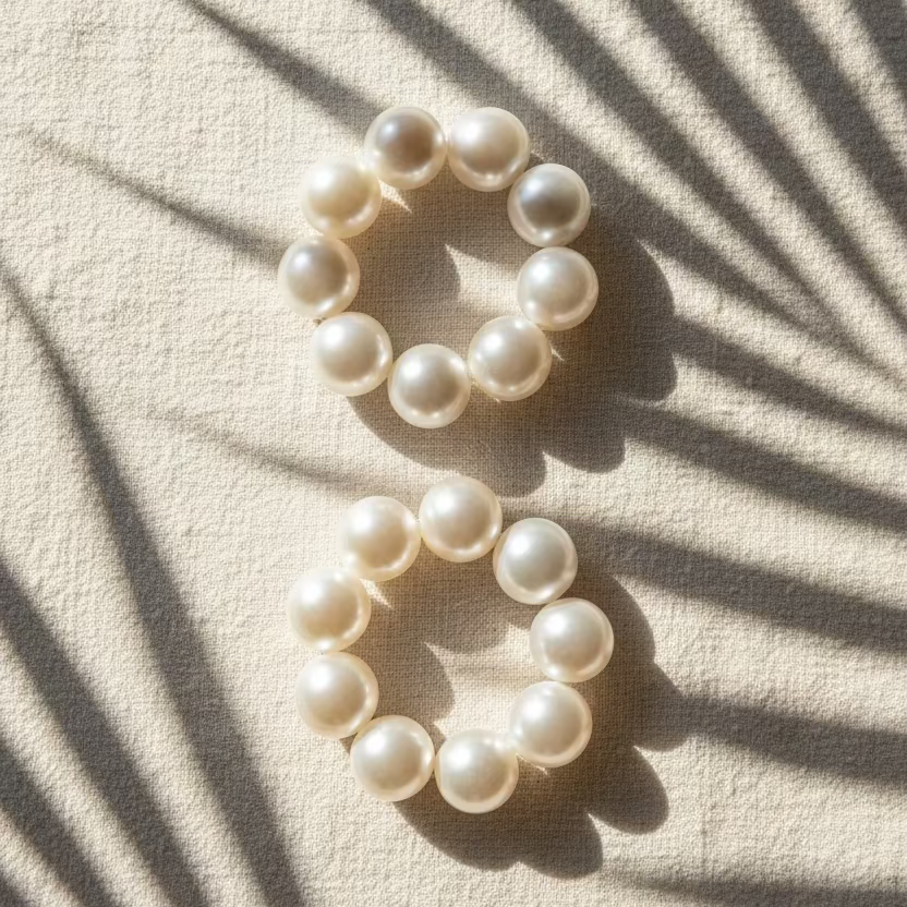 Bubble Stretch Bracelet White Pearl