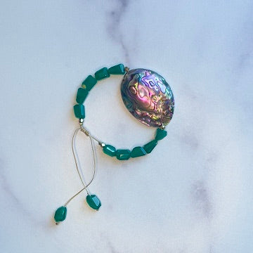 Abalone Emerald slide bracelet