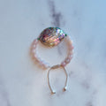Abalone Pink Angelite slide bracelet